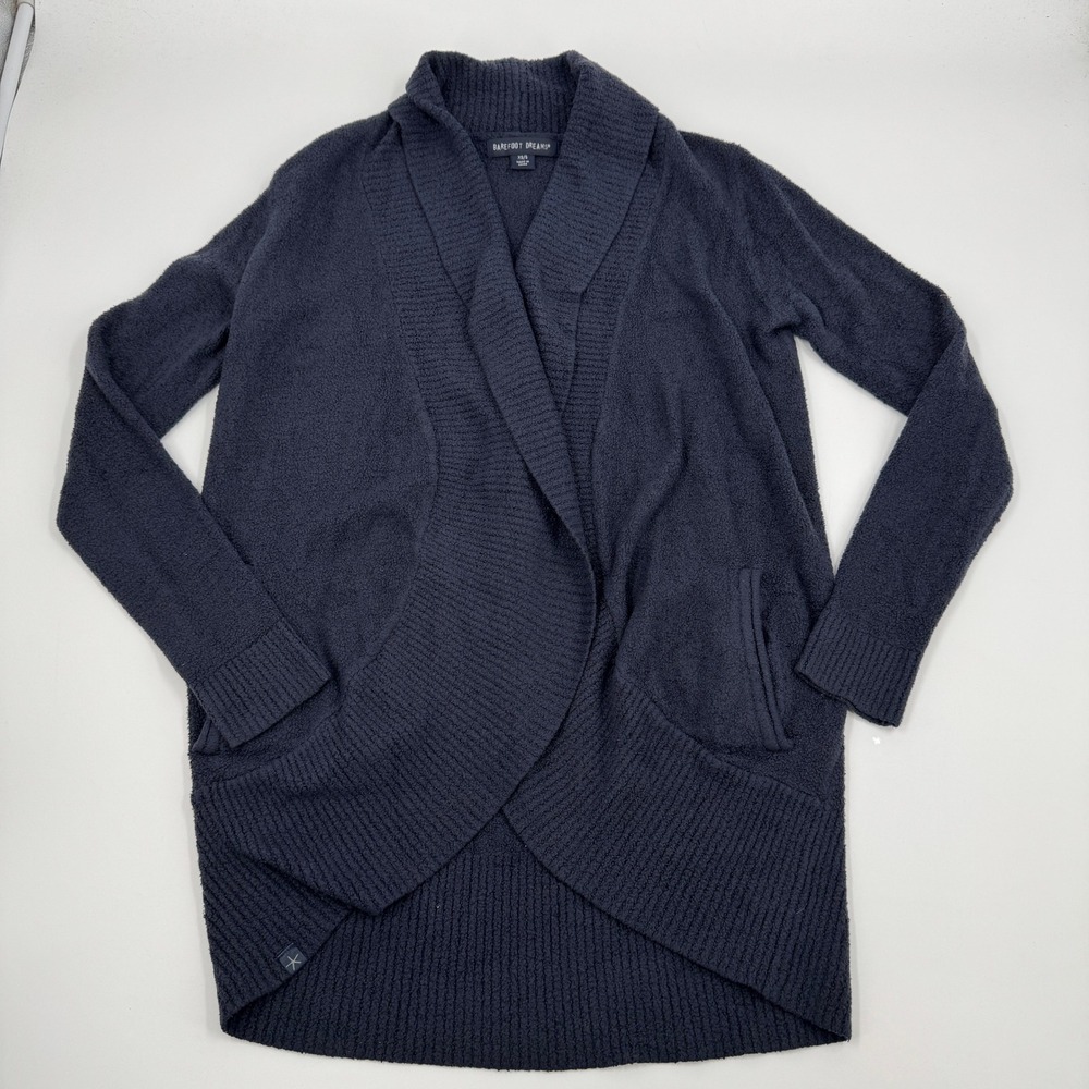 Barefoot Dreams Cardigan Womens XS/S Carbon Bamboo Chic Lite Shawl Collar 452